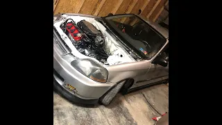 J35 swapped Ek civic does a pull