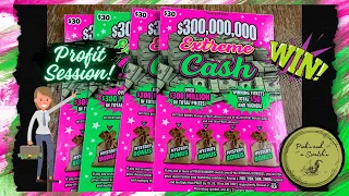 Great PROFIT session on the $30 Scratch Off Ticket from the Ohio Lottery $300,000,000 Extreme Cash.