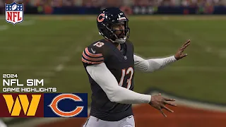 Chicago Bears vs Washington Commanders NFL Simulation (Madden 24 Updated Rosters PS5 Gameplay)