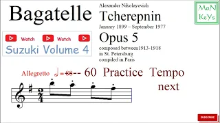 Bagatelle Tcherepnin Opus 5 no 9 Sheet Music Learn Piano, Teacher