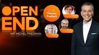 OPEN END: Michel Friedman spricht über Freiheit mit Katja Kipping, Boris Palmer und Ulf Poschardt