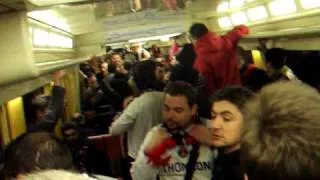 Football finale coupe de france PSG OM ambiance après match dans le RER (part3)