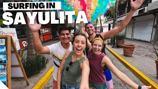 Our FIRST TIME Surfing in Sayulita, Mexico (ft. the Kinetic Kennons)