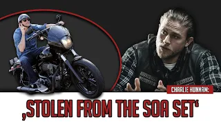 CHARLIE HUNNAM has STOLEN JAX BIKE from SONS OF ANARCHY.. is he still riding?