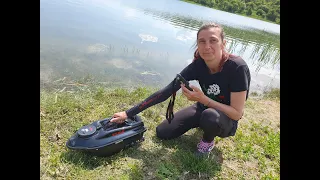 Разпъване на въдица с лодка Boatman Actor GPS автопилот, сонар, компас