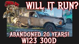Will it run? Mercedes W123 300D parked 20 years!!