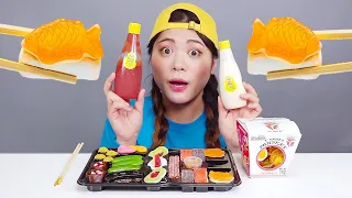 Fideos de gelatina gomosa de sushi Mukbang DONA Español