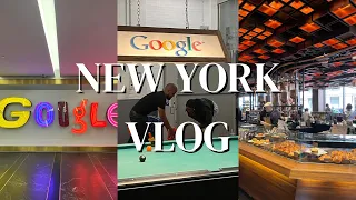 Eng sub) NYC Vlog🗽| 뉴욕브이로그 | Google New York Office tour | Starbucks Reserve Roastery☕️| 스시 오마카세 🍣