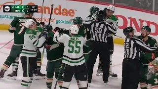 Rough stuff from the Dallas Stars vs Minnesota wild game (2022 NHL)￼