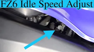 How to Adjust FZ6 Idle speed