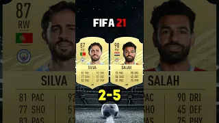 Bernardo Silva VS Mohamed Salah Fifa Comparison | #fifa16 #fifa23 #eafc24 #football #shorts #fifa