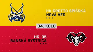 34.kolo HK GROTTO Spišská Nová Ves - HC 05 Banská Bystrica HIGHLIGHTS