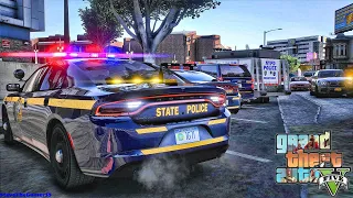 Playing GTA 5 As A POLICE OFFICER Highway Patrol| NYSP|| GTA 5 Lspdfr Mod| 4K