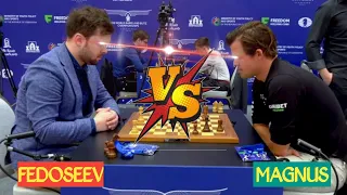 Magnus Carlsen vs Vladimir Fedoseev || FIDE Rapid & Blitz Chess World Championship 2023