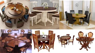 Round wooden dining table design ideas