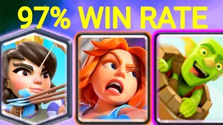 97% WIN RATE WITH BEST F2P LOG BAIT DECK IN CLASH ROYALE