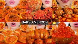 ASMR Bakso Mercon🔥Spicy Food🌶Hungry Olivia ASMR❤ Compilation Mukbang Video