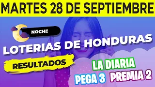 Sorteo 9PM Loto Honduras La Diaria Pega 3 Premia 2 Martes 28 de Septiembre del 2021 | Ganador 😱🤑💰💵