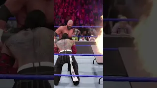 How to set the table on fire in WWE 2k22 #wwe #wwe2k22 #wwe2k22gameplay