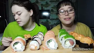 Мукбанг | Роллы, суши | Mukbang | Sushi, rolls