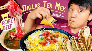 Dallas MEXICAN RAMEN, TACOS & KOBE BEEF Vietnamese Pho | TEX MEX Breakfast!