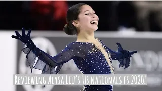 Reviewing Alysa Liu’s US nationals 2020 fs!