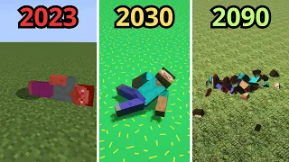 Minecraft 2023 vs 2030 vs 2090