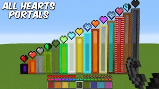 all minecraft nether portals with different hearts in Minecraft