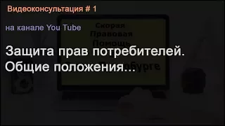 Видеоконсультация по защите прав потребителей.  Бесплатная консультация юриста в Санкт-Петербурге.