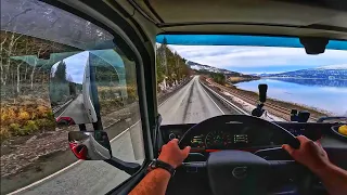 POV Truck Driving Norway 4K60 Mo I Rana-Korgen Volvo FH540