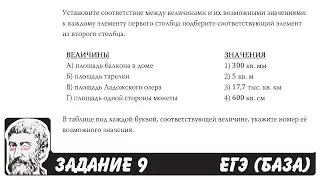 🔴 Установите соответствие между величинами (20) ... | ЕГЭ БАЗА 2018 | ЗАДАНИЕ 9 | ШКОЛА ПИФАГОРА