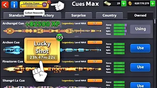 Legendary Cues upgrade To Level Max 😍 8 ball pool Golden Shot And Giveaway