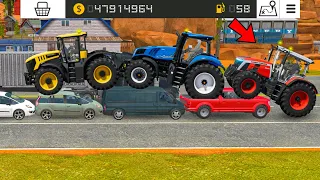 Massey & New Holland & JCB Fastrac Tractor In Fs18 | Fs18 Multiplayer | Timelapse |