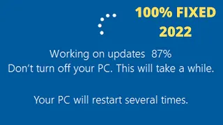 How to Fix - ✔️ Working on Updates - Don't Turn off Your PC - This Will Take a While on Windows 10