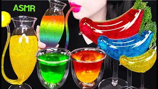 ASMR DRINKING SOUNDS *BIRD GLASS, SEA GRAPES, FROG EGGS, COCO DRINKS 새소리 물병, 신기한 물 먹방 EATING SOUNDS