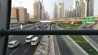 Timelapse Dubai City Traffic @ Burj Khalifa Metro Station