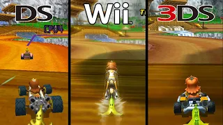 Yoshi Falls - Mario Kart DS vs. Mario Kart Wii vs. Mario Kart 7 (3DS)