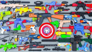 Collecting Senapan NERF war GUNS, Senapan Pistol, Gear Light AK47 Gun, Sniper Rifle, Spiderman Gun