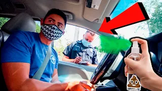 Fart Spray in DRIVE THRU PRANK **C0PS CALLED**