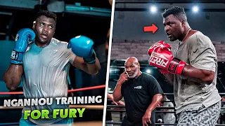 Francis Ngannou training for Tyson Fury. Mike Tyson camp. BOXING FIGHT HD