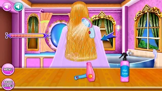 Princess hairdo salon game || Beautiful princess hair salon game for little girl
