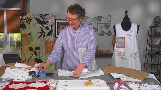 Practical gifts upcycled from vintage linens! Paganoonoo Sewing Tip with Michelle Paganini