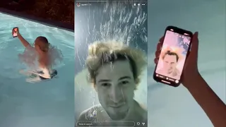 xQc goes underwater with his Phone