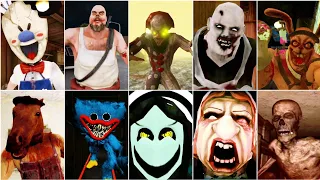 Jumpscares | Ice Scream 7 - Mr Meat 2 - Psychopath Hunt 2 - Head Horse - Witch Cry - Smiling X Corp