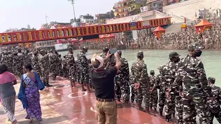 A bunch of soldiers at Har ki pauri Haridwar