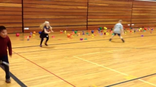 Relay race procedure for physical education class