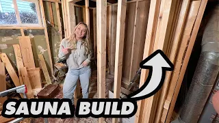 We Framed Our Walls!!! Building Our Sauna Part 2