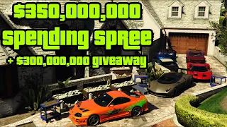 GTA 5 Online - $350,000,000 SPENDING SPREE AND YOU GET $300,000,000 IF I BEAT THE CHALLENGES!!