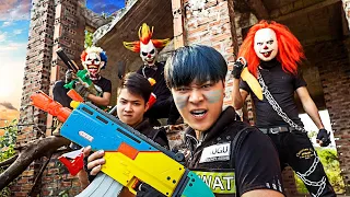 GUGU Nerf War Ep 53 : Warriors CID Dragon Nerf Guns Fight Boss Loka Mask Xicman Arose