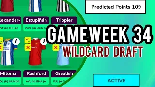 FPL GW34 WILDCARD DRAFT | Fantasy Premier League Gameweek 34 WC Tips & Team Plans for GW34-36 #fpl